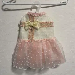 ✴︎値下げしました✴︎犬服 白とピンクのドレス サイズ4