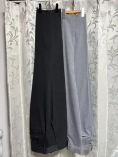 ユニクロ　スマートアンクルパンツ　ブラック　グレー　2本セット/