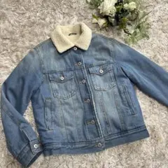 GU ボア襟付きデニムジャケット　M レディース