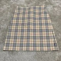y2k バーバリー ブルーレーベル ノバチェック 台形 タイト スカート