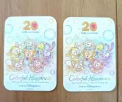 東京ディズニーシー ダッフィー＆フレンズステッカー2枚　シール