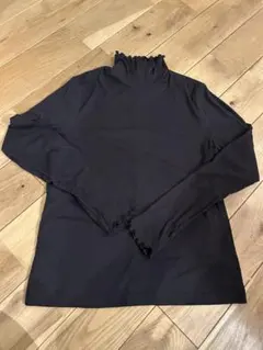 GU ソフトリブタートルネックTシャツ　XL