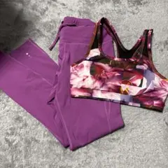 試着のみ　ヨガ 運動 ウェア レディース ピラティス上下　M 定価6480