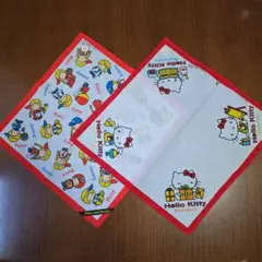 サンリオ パティ＆ジミー ハローキティ ハンカチ 2枚セット(未使用)