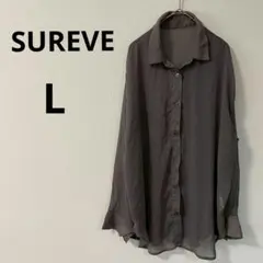 シュリーブ ▶ シアーシャツ L グレー カジュアル
