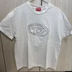 DIESEL ロゴ刺繍 ホワイト Tシャツ