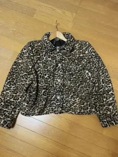 H&M ヒョウ柄 フリースジャケット L
