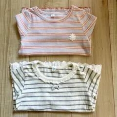 90 女の子 長袖トップス まとめ売り 2枚 西松屋 保育園