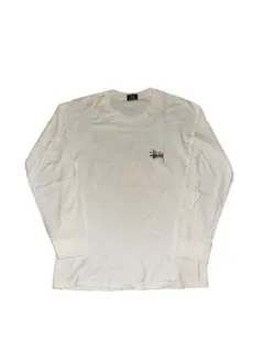 STUSSY ロンT ワンポイント ホワイト Sサイズ