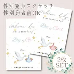 ④ジェンダーリビールカード こうのとり 2枚セット