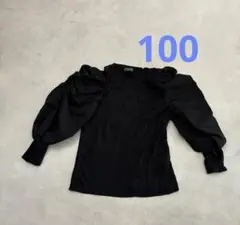 URBANCHERRYアーバンチェリー　トップス　パフ　キッズ100 ブラック