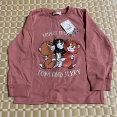 【新品未使用】バースデイ　トムとジェリー 長袖カットソー 110cm ピンク