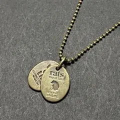 Rats ラッツ 真鍮 ロゴ ダブル ドッグタグ ペンダント ロング ネックレス 2025年最新】RATS ネックレスの人気アイテム - メルカリ