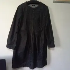 TABASA ブラック ピンタック ワンピースМ