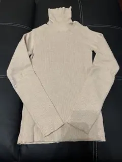 リブハイネック ニット