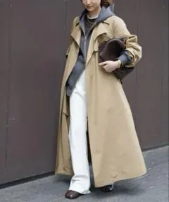 Deuxieme Classe ロングトレンチコート マキシ丈 Deuxieme Classe コート トレンチコート レディース *GABARDINE