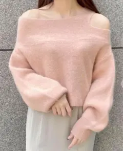 COCODEALオフショルダーセーター ピンク サイズ2