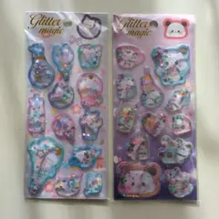 再入荷！新品　ウォーターシール　シャカシャカ　2枚組　パンダ　ネコ