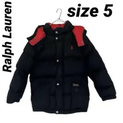 ラルフローレン ダウンジャケット ブラック× レッド size 5