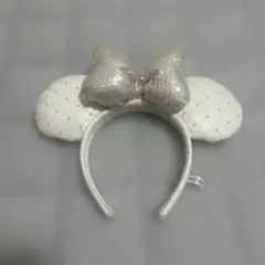 ミッキー耳型カチューシャ（ホワイト）