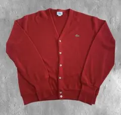 ラコステ カーディガン ニット 赤 レッド