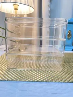 【3段重】クリアプラスチック スタッカブル収納ボックスのサムネイル