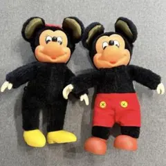 ヤングエポック ミッキーマウス ミニーマウス ソフビ ぬいぐるみ 昭和レトロのサムネイル