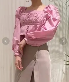 SNIDEL　ビスチェデザインブラウス　ピンク