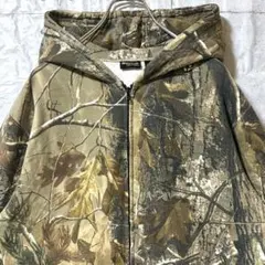 古着 ジップパーカー スウェット リアルツリー y2k 2XL ヴィンテージ