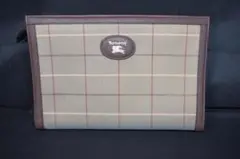 美品　バーバリー　セカンドバッグ　クラッチバッグ　ノバチェック　ホースロゴ