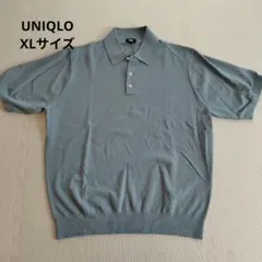 UNIQLO ウォッシャブルニットポロセーター ブルー