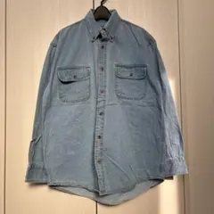 【即納】 PREMIER プルミエ デニムシャツ 長袖 ライトブルー M