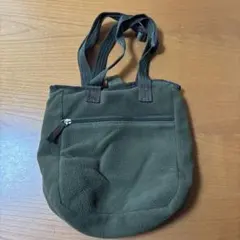 オリーブグリーン フリース ショルダー　トートバッグ　ユニクロ　オールドユニクロ