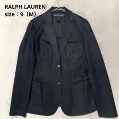 RALPH LAUREN テーラードジャケット【M】コットン センターベント 黒のサムネイル