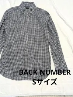 ✩BACK NUMBER バックナンバー　ネイビー ホワイト チェックシャツ　S