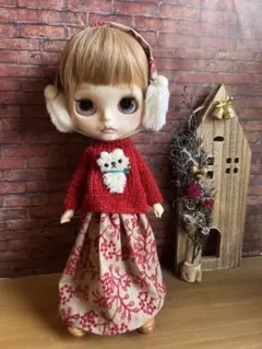 251104ネオブライス★赤くまイヤーマフセット★くま太郎