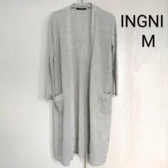 INGNI イング グレー ロングカーディガン 羽織 薄手M