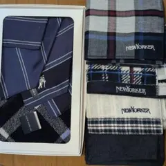 バーバリー 他 ネイビー ハンカチ 6枚セット 新品 ニューヨーカー