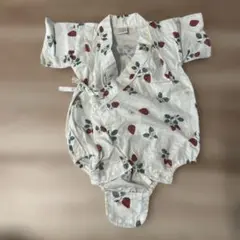 futafuta アイボリーいちご柄 甚平 70