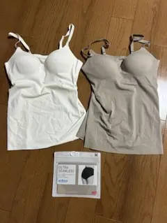 UNIQLO エアリズム ブラキャミソールS2色ショーツM