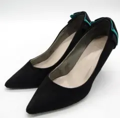 リボンつき❣️オリエンタルトラフィック パンプス 黒 22cm ブラック