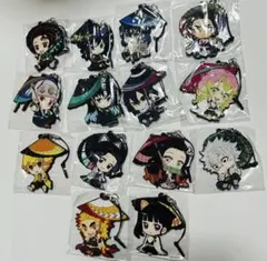 新品　鬼滅の刃　ラバーストラップ　ペタン娘　和傘　まとめ売り　14点