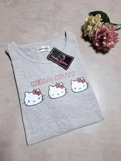 Hello Kitty 長袖Tシャツ L グレー 薄手ロンT 新品