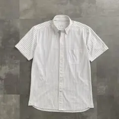 美品★MACKINTOSH PHILOSOPHY ストライプ半袖シャツのサムネイル