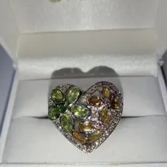 【新品】ペリドット＆シトリン＆ガ―ネット他❣️925K14仕上げハ―トリング