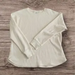 長袖ワッフルクルーネック　UNIQLO