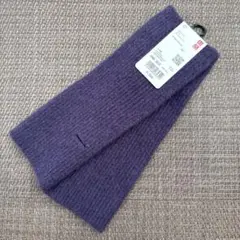 新品 /UNIQLO スフレヤーンニットアームウォーマー ダークパープル