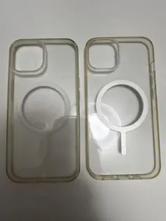 iPhone用透明ケース 2個セット MagSafe対応　iPhone14/15