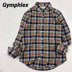 ジムフレックス　コットンチェックシャツ　ブラウス　ボタンダウン　12サイズ