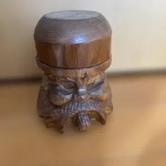 忠類ナウマン　木彫　小物入れ　昭和レトロ　インテリア　北海道土産　ヴィンテージ